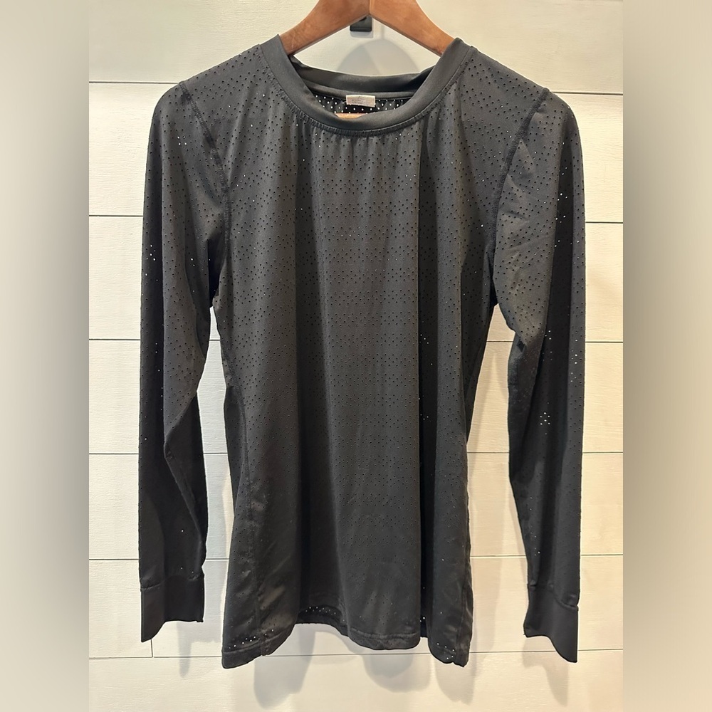 Zyia Black Long Sleeve Top- size Medium